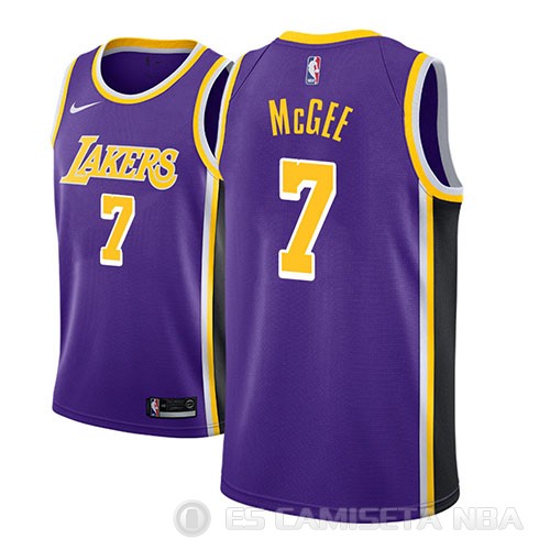Camiseta Javale McGee #7 Los Angeles Lakers Statement 2018-19 Violeta - Haga un click en la imagen para cerrar